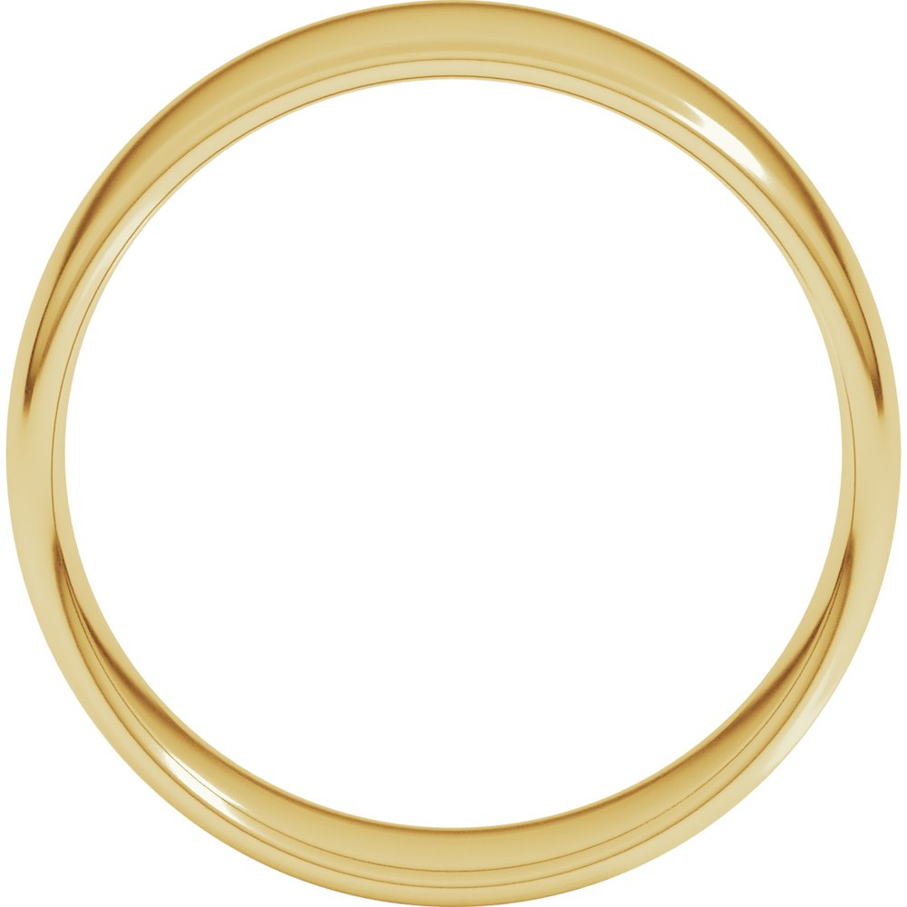 14K Yellow 8 mm Comfort-Fit Lightweight European-Style Band