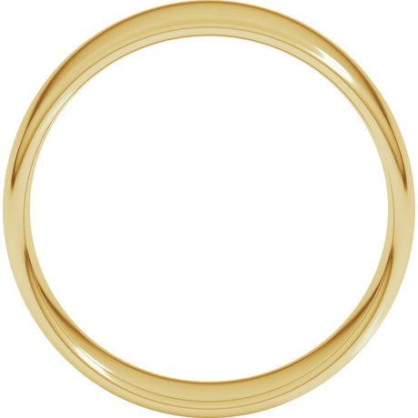 14K Yellow 8 mm Comfort-Fit Lightweight European-Style Band