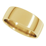 14K Yellow 8 mm Comfort-Fit Lightweight European-Style Band