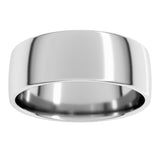 14K White Gold 8 mm Lightweight Comfort-Fit European-Style Band Size 7.5