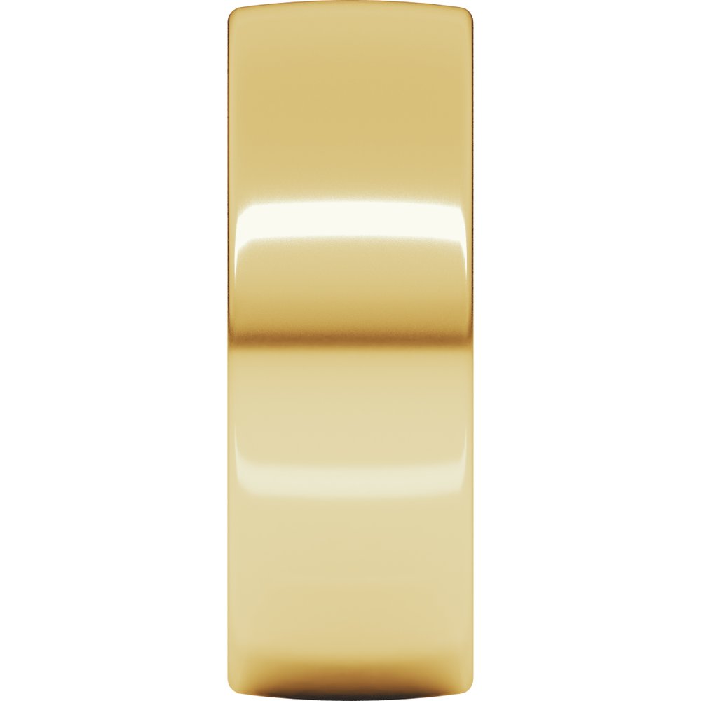 14K Yellow 8 mm Comfort-Fit Lightweight European-Style Band