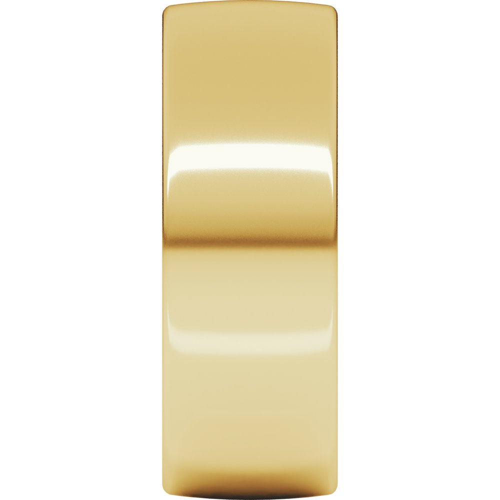 14K Yellow Gold 8 mm Lightweight Comfort-Fit European-Style Band Size 7