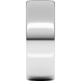 14K White Gold 8 mm Lightweight Comfort-Fit European-Style Band Size 7.5