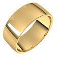 14K Yellow 9 mm Comfort-Fit Lightweight European-Style Band Size 7.5