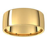 14K Yellow 9 mm Lightweight Comfort-Fit European-Style Band Size 7.5