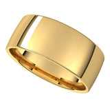 14K Yellow 9 mm Comfort-Fit Lightweight European-Style Band Size 7.5