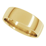 14K Yellow 7 mm Comfort-Fit Lightweight European-Style Band