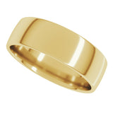 10K Yellow Gold 7 mm Lightweight Comfort-Fit European-Style Band Size 9