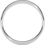 14K White Gold 7 mm Lightweight Comfort-Fit European-Style Band Size 8