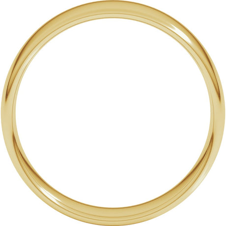 14K Yellow 7 mm Comfort-Fit Lightweight European-Style Band