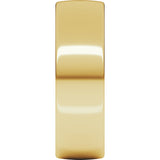 14K Yellow 7 mm Comfort-Fit Lightweight European-Style Band