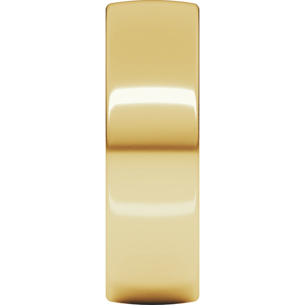 10K Yellow 7 mm Lightweight Comfort-Fit European-Style Band Size 10.5