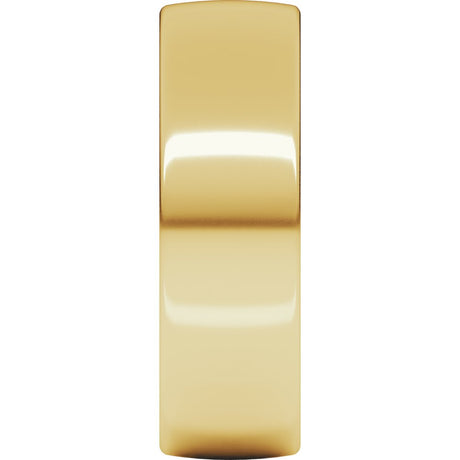 18K Yellow 7 mm Lightweight Comfort-Fit European-Style Band Size 9.5