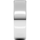 14K White Gold 7 mm Lightweight Comfort-Fit European-Style Band Size 8