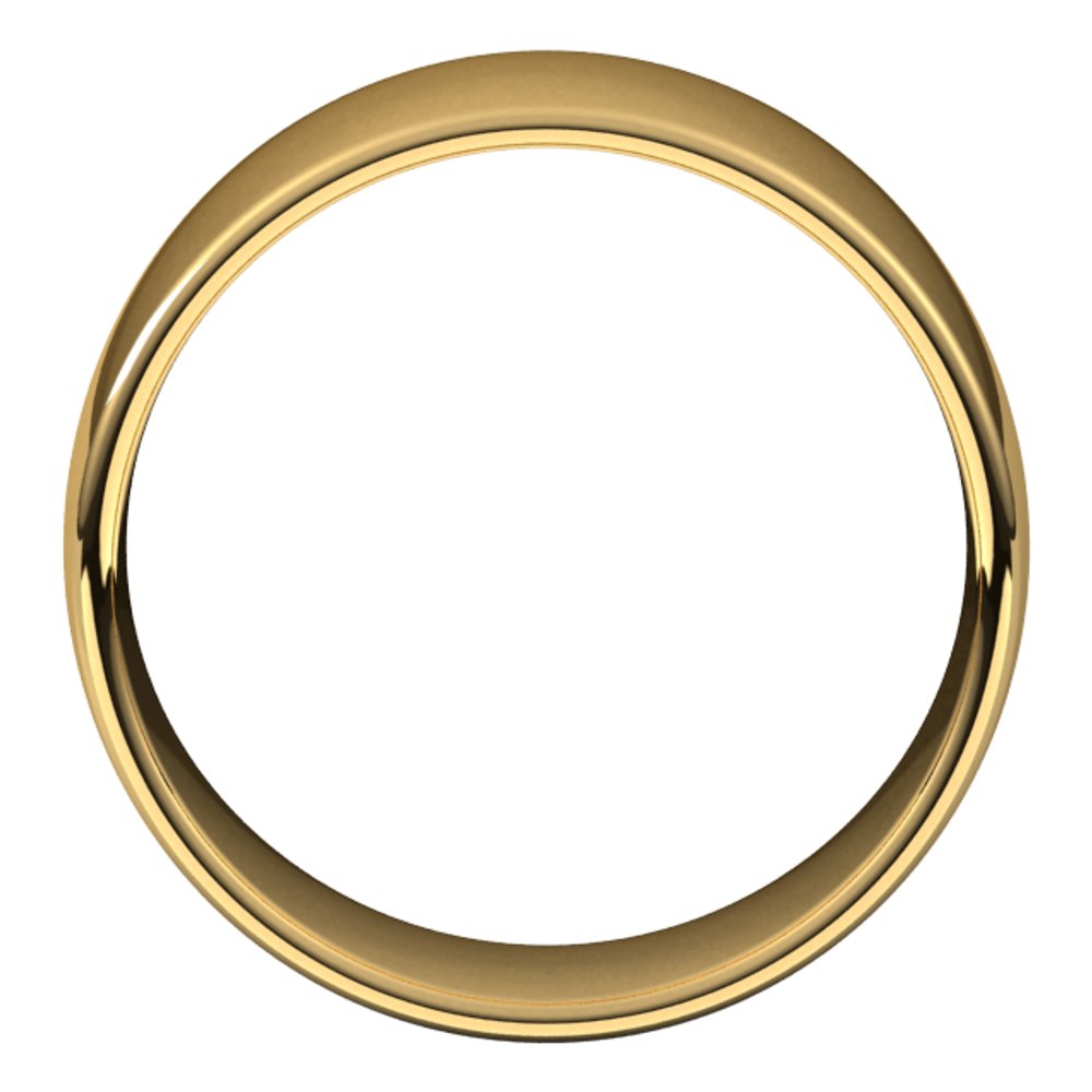 14K Yellow 10 mm Lightweight Comfort-Fit European-Style Band Size 5.5