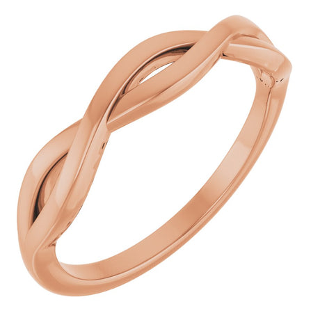 14K Rose Twisted Ring