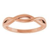 14K Rose Twisted Ring