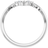 14K White .04 CTW Natural Diamond Ring Enhancer