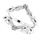 Platinum .08 CTW Natural Diamond Ring Guard