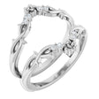 Platinum .08 CTW Natural Diamond Ring Guard