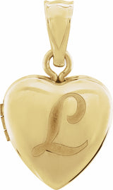 14K Yellow Heart Locket