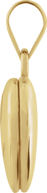 14K Yellow Gold Heart Locket