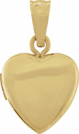 14K Yellow Gold Heart Locket
