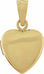 14K Yellow Gold Heart Locket