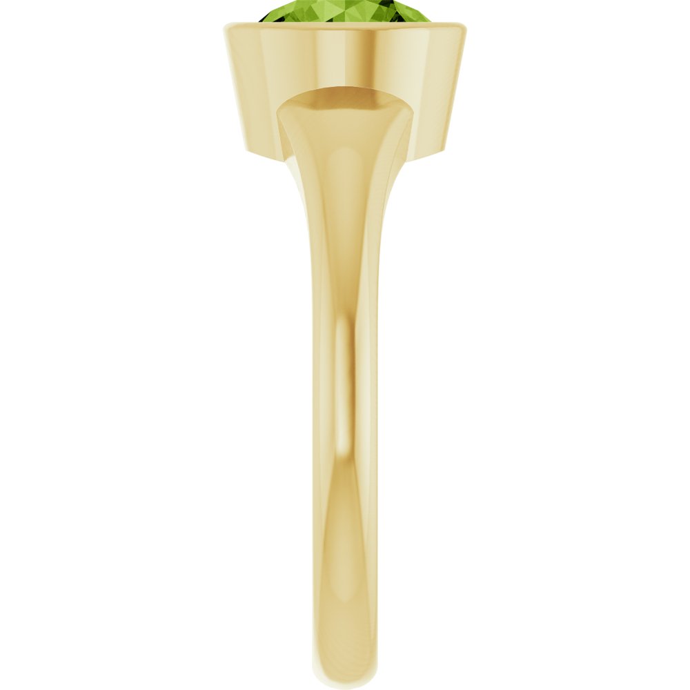 14K Yellow Natural Peridot Ring