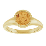 14K Yellow Natural Citrine Ring
