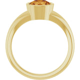 14K Yellow Natural Citrine Ring