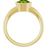 14K Yellow Natural Peridot Ring