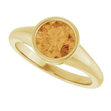 14K Yellow Natural Citrine Ring