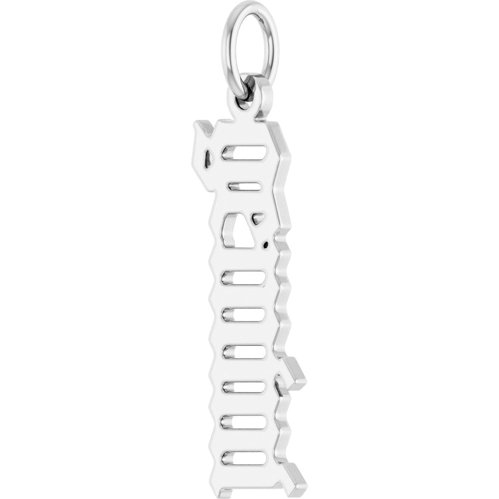 Sterling Silver Gothic Gemini Pendant