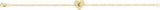 14K Yellow Gold Engravable Heart 7" Bracelet