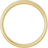 14K Yellow Gold 3 mm Floral Flat Band Size 7 