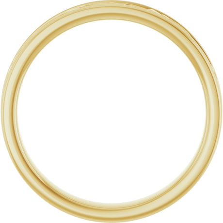 14K Yellow Gold 3 mm Floral Flat Band Size 7 