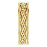 14K Yellow Gold 6.5 mm Woven-Design Comfort-Fit Flat Band Size 11