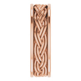 14K Rose Gold 4.45 mm Woven-Design Comfort-Fit Flat Band Size 9