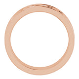 14K Rose Gold 4.45 mm Woven-Design Comfort-Fit Flat Band Size 9