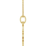 14K Yellow Gold Gothic Aries 18" Necklace