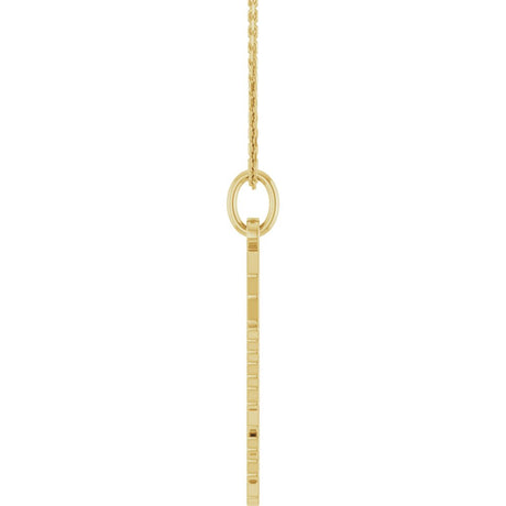 14K Yellow Gothic Gemini 18" Necklace