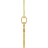 14K Yellow Gold Gothic Libra 18" Necklace