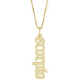 14K Yellow Gold Gothic Scorpio 18" Necklace