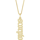 14K Yellow Gold Gothic Scorpio 18" Necklace