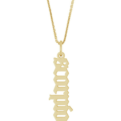 14K Yellow Gothic Scorpio 18" Necklace