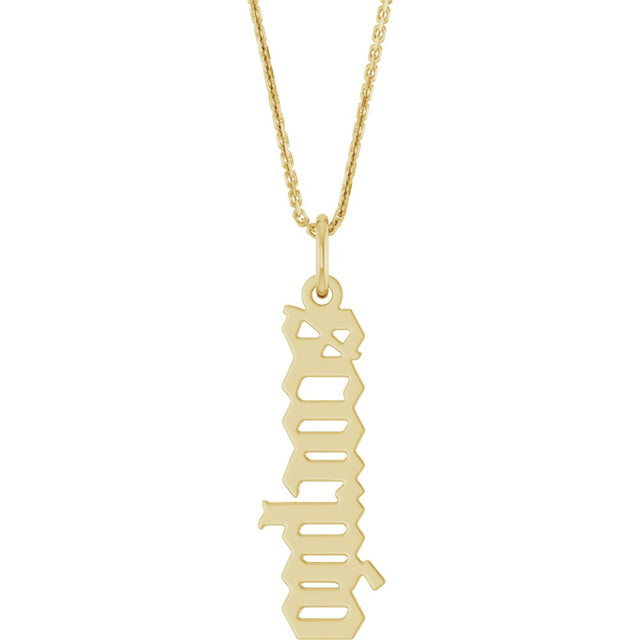 14K Yellow Gold Gothic Scorpio 18" Necklace
