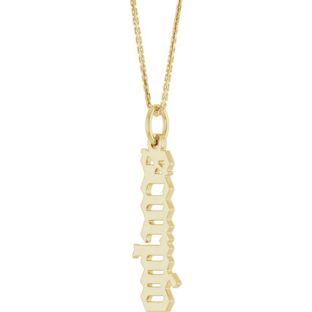 14K Yellow Gold Gothic Scorpio 18" Necklace