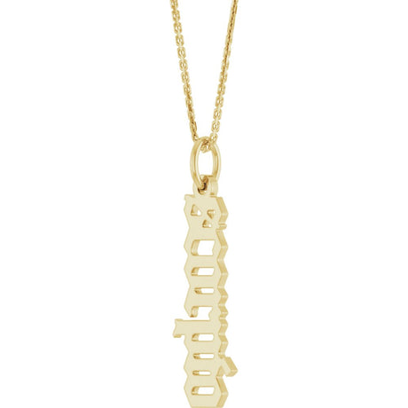 14K Yellow Gold Gothic Scorpio 18" Necklace