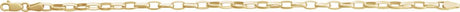 14K Yellow Gold 3.9 mm Puffed Oval Cable 7" Chain